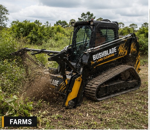 Bush Blade skid steer mulcher — Farms