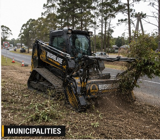 Bush Blade skid steer mulcher — Municipalities